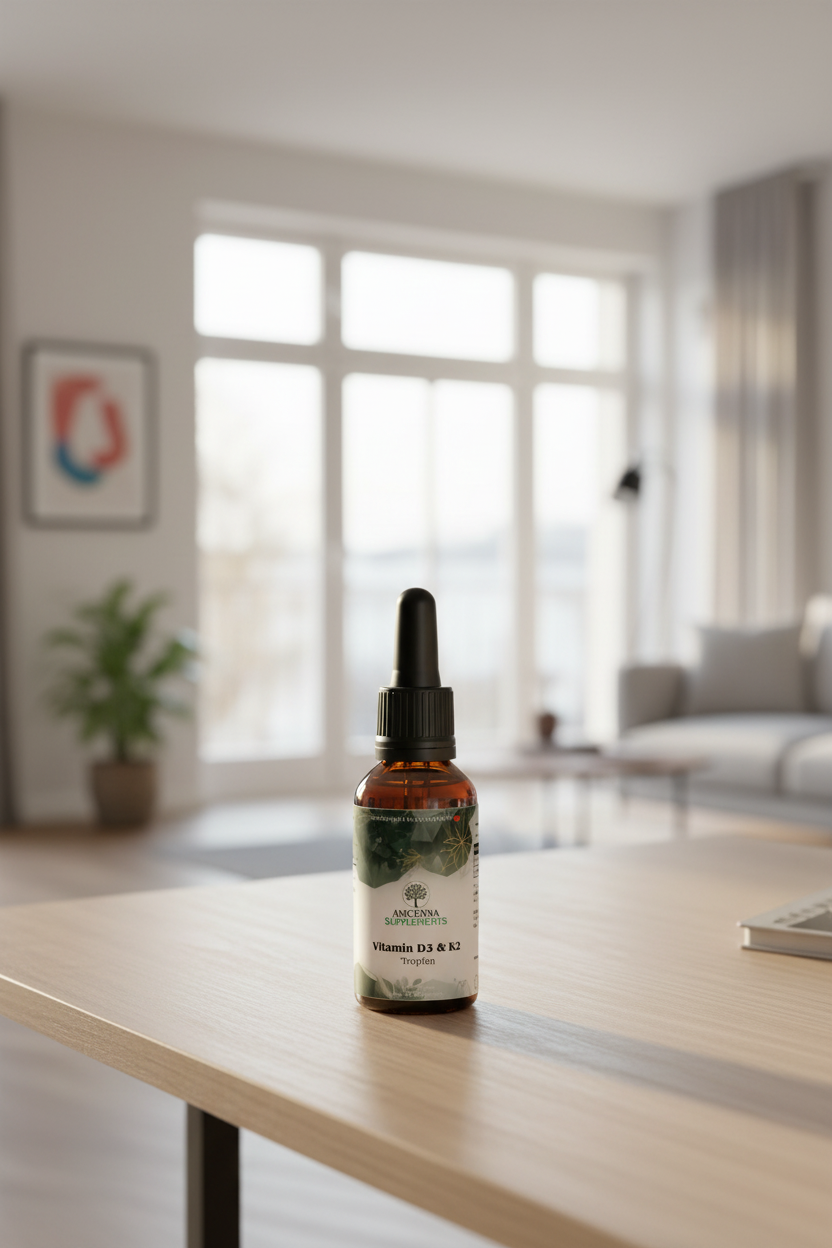 Vitamin D3 + K2 - 1.700 Tropfen (1.000 I.E.) - 50ml