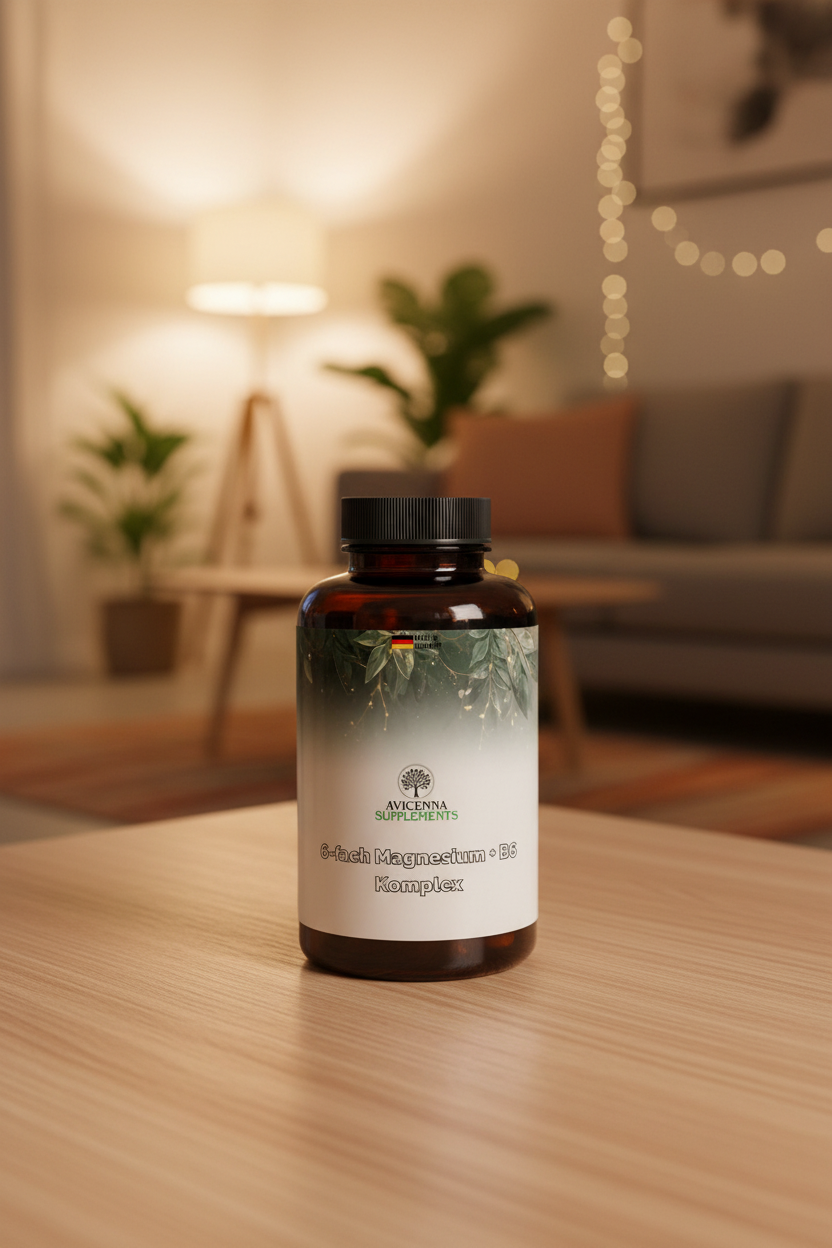 Magnesium 6x Komplex + B6 - 120 vegane Kapseln