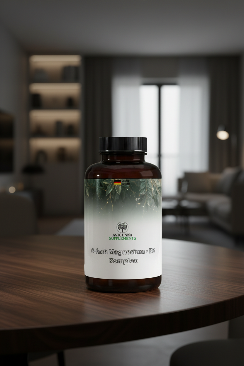 Magnesium 6x Komplex + B6 - 120 vegane Kapseln