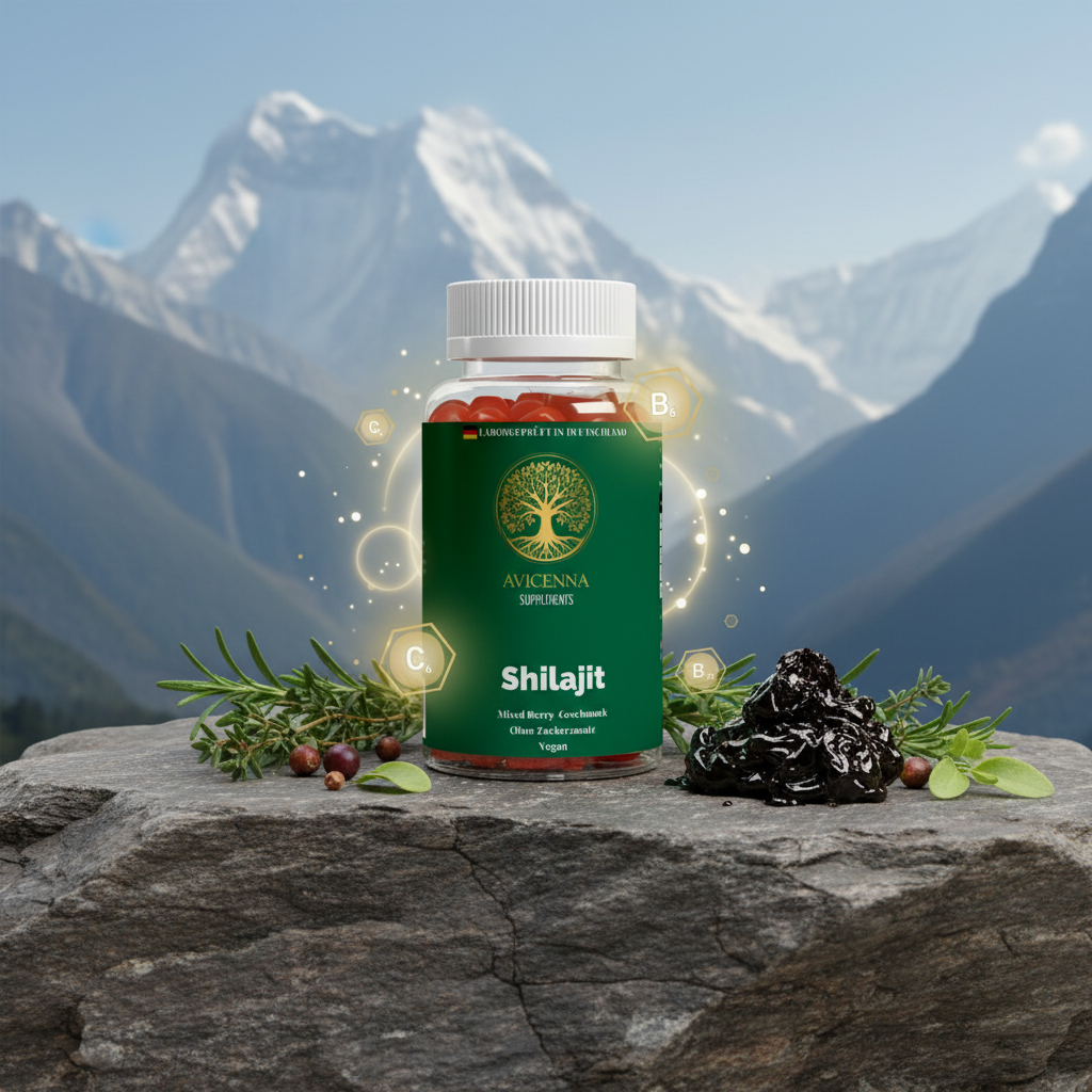 Premium Shilajit Gummies 1000 + Vitamin C,B6, B12 - 60 Stk