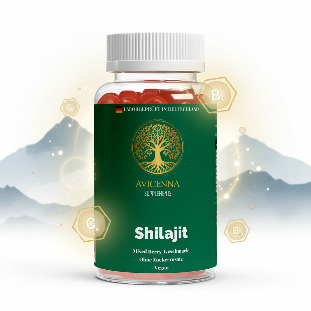 Premium Shilajit Gummies 1000 + Vitamin C,B6, B12 - 60 Stk